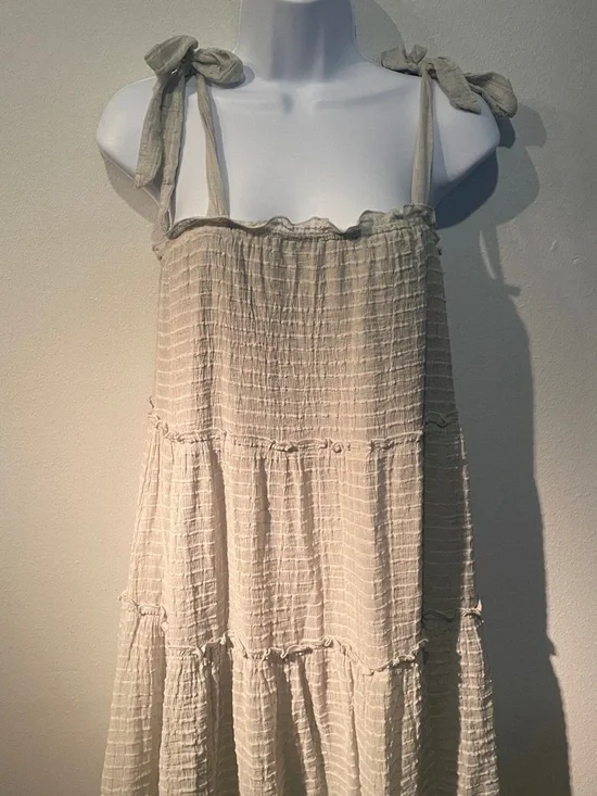 Altar’d State Sage Green Tiered Sundress Small | Boho Western Desert Dream - Picture 2 of 12